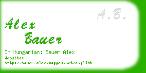 alex bauer business card